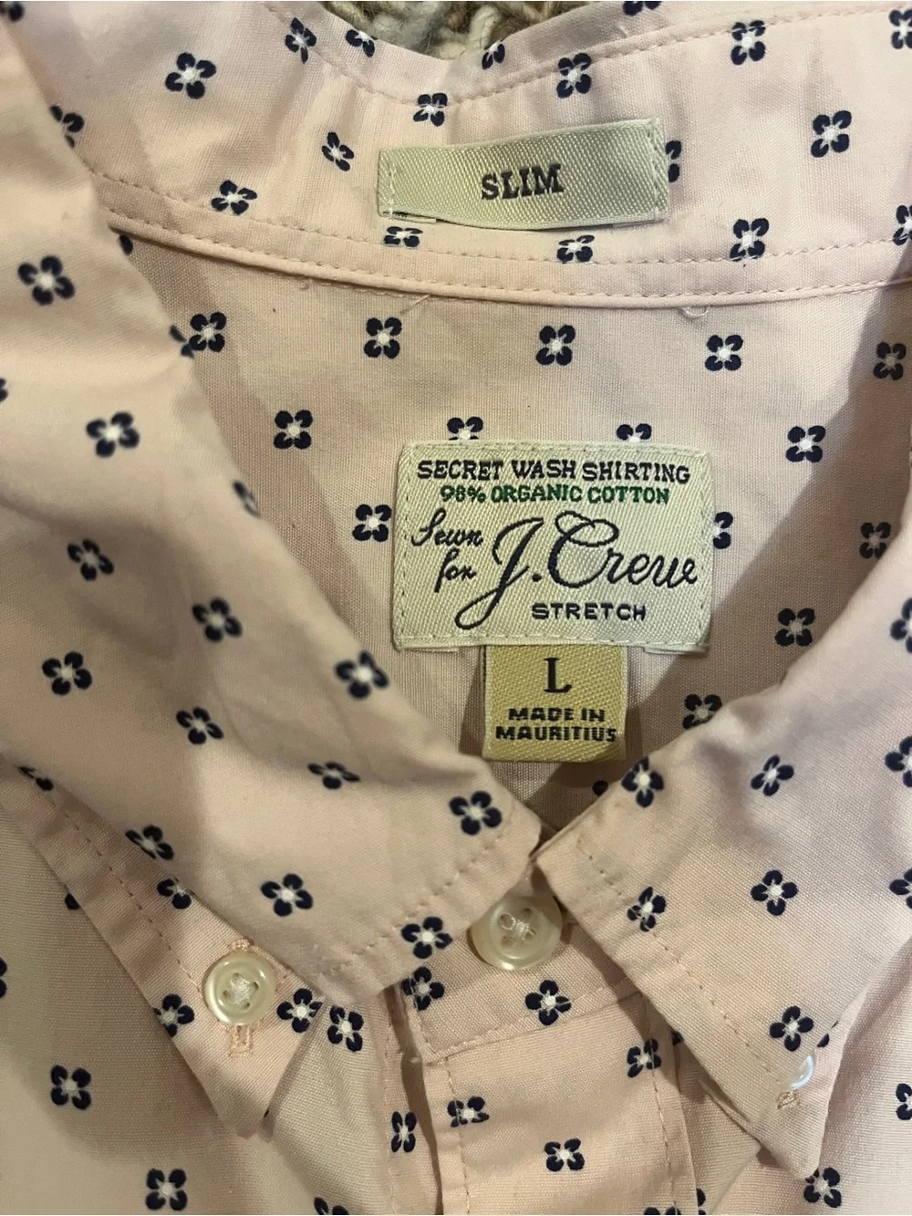 J.Crew Stretch Pink Button Down Shirt - Men’s Size Large Slim